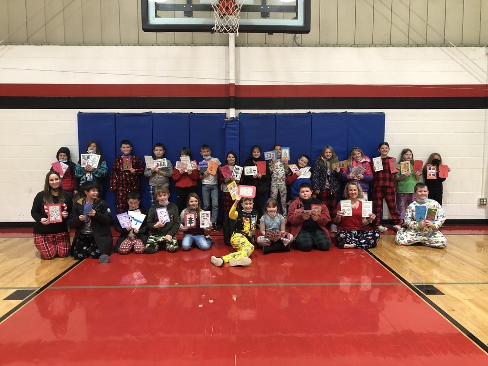 UEC 3rd and 4th grades created Christmas Cards for Nursing Home Residents