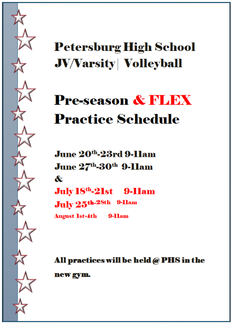 summer volleyball schedule