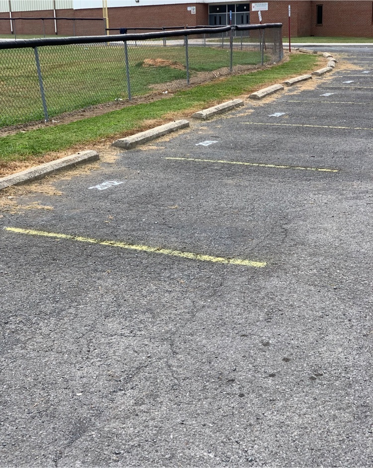 Numbered spots in our Senior Parking Lot  
