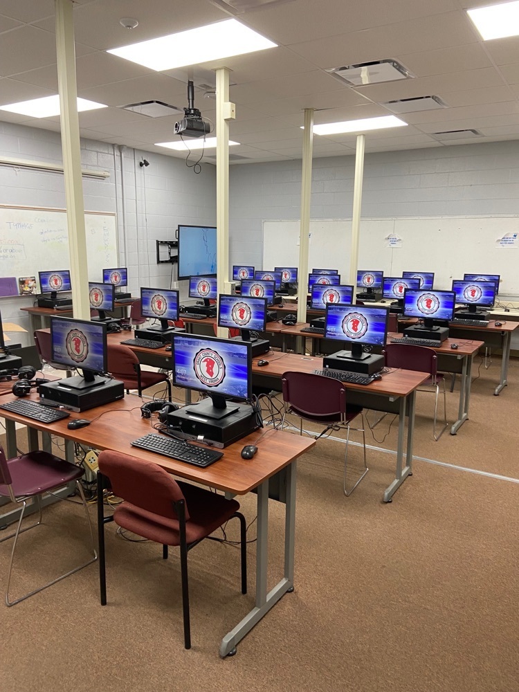 Updated Computer Lab at UEC.  Thanks Jay for installing our new equipment.  
